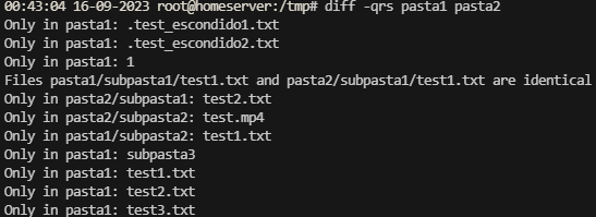 Como comparar dois ficheiros no Linux?