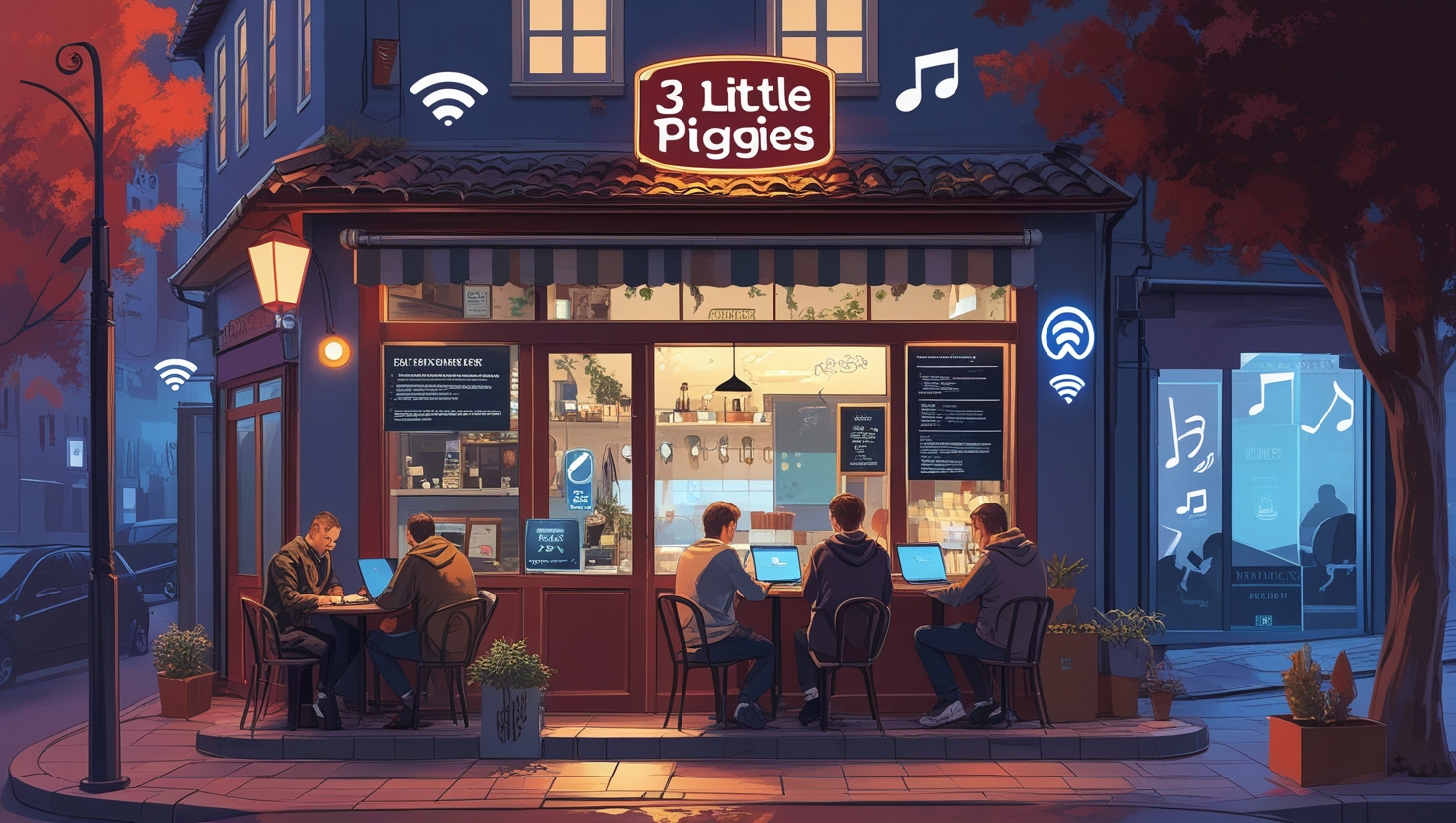ISP Dá Puxão de Orelhas e Depois Pede Desculpa ao Café 3 Little Piggies por Supostos Downloads Piratas