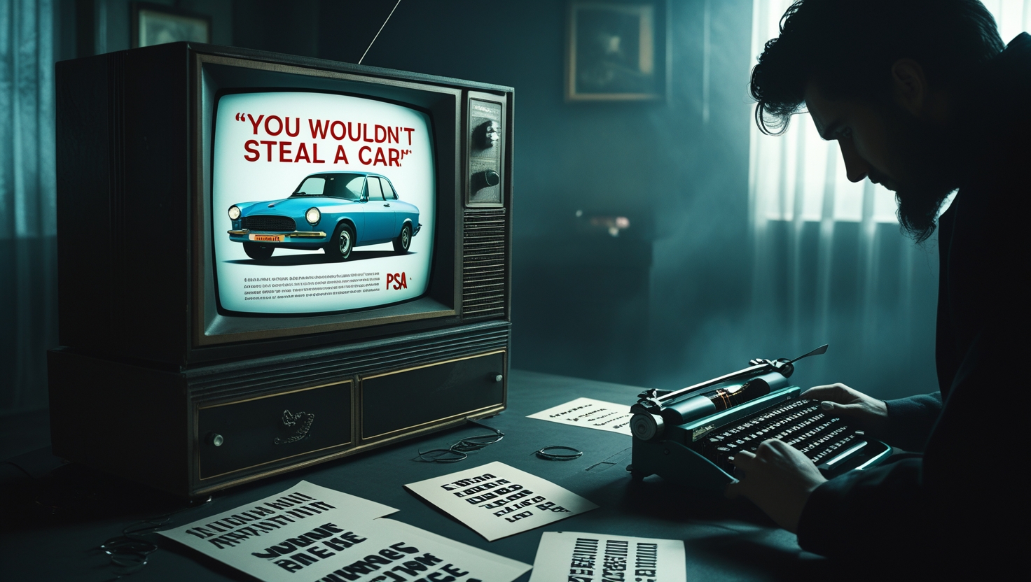 “Não Roubarias um Carro”… Mas Será Que Piratearias Uma Fonte? O Escândalo Tipográfico da Campanha Anti-Pirataria Mais Famosa do Século!